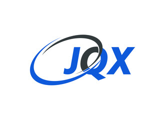 JQX letter creative modern elegant swoosh logo design