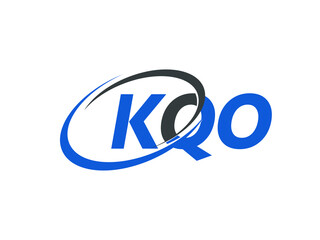KQO letter creative modern elegant swoosh logo design