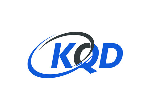 KQD letter creative modern elegant swoosh logo design