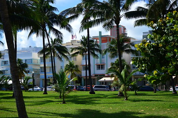 Park in South Beach, Miami Beach am Atlantik, Florida