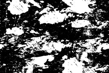 The texture is black and white. Worn surface. Grunge pattern of dust, dirt, scratches, chips