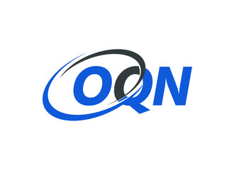 OQN letter creative modern elegant swoosh logo design