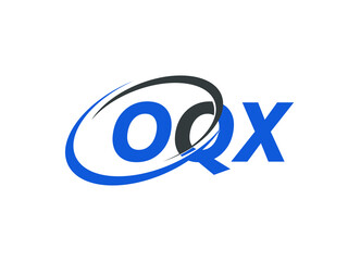 OQX letter creative modern elegant swoosh logo design