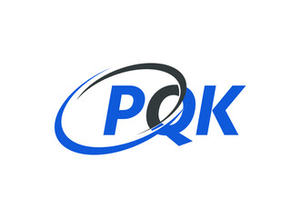 PQK letter creative modern elegant swoosh logo design