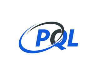 PQL letter creative modern elegant swoosh logo design