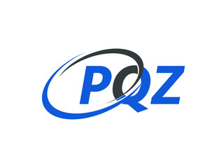 Fototapeta premium PQZ letter creative modern elegant swoosh logo design