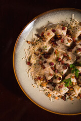 Perfect Pasta Classic Pizza Homemade Artisan Bacon Tomato Sauce Sausage Sweet Melted Cheese Onion Chicken Meat Shrimp Menu Gourmet on a Dark Background