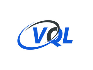 VQL letter creative modern elegant swoosh logo design