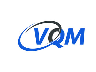 VQM letter creative modern elegant swoosh logo design