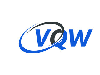 VQW letter creative modern elegant swoosh logo design
