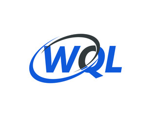 WQL letter creative modern elegant swoosh logo design