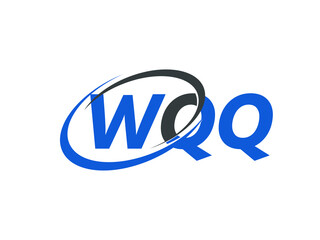 WQQ letter creative modern elegant swoosh logo design