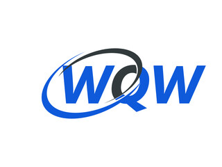 WQW letter creative modern elegant swoosh logo design