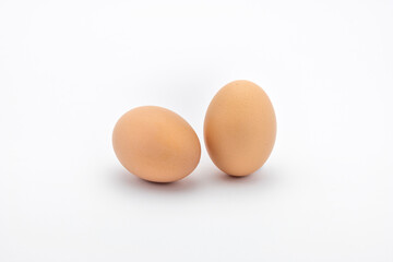 eggs on a white background. chicken eggs on a white background