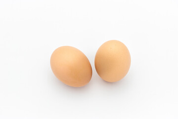 eggs on a white background. chicken eggs on a white background