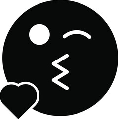 Smiley Glyph_1-45 Glyph Icon