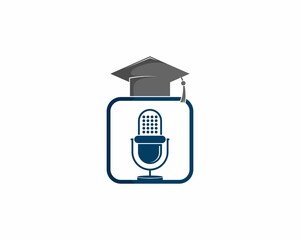 Microphone with graduation hat on top