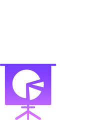 Pie Chart Glyph Gradient  icon  symbols pictograms design elements visual representations
