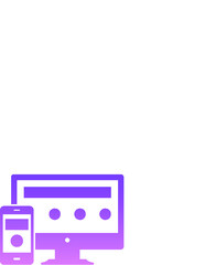 Responsive Glyph Gradient icon  symbols pictograms design elements visual representations