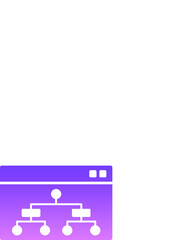 Sitemap Glyph Gradient icon  symbols pictograms design elements visual representations