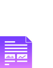 Reports Glyph Gradient icon  symbols pictograms design elements visual representations