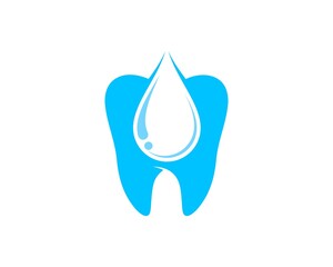 Healthy tooth with water drop inside