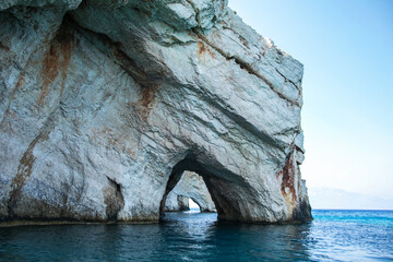 Zakynthos, Greece. Blue caves of the island of Zakynthos. - obrazy, fototapety, plakaty