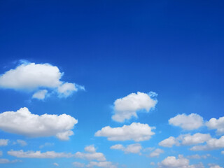 Plakat Blue sky and white cloud background