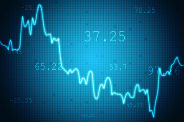 Business Growth graph on technology background, Futuristic raise arrow chart digital transformation abstract technology background. Big data and business growth currency stock and investment economy