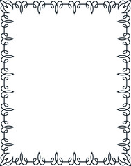 Vector border frame. Background or book page. Simple rectangular billboard, plaque, signboard or label 