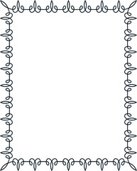Vector border frame. Background or book page. Simple rectangular billboard, plaque, signboard or label 