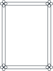 Vector border frame. Background or book page. Simple rectangular billboard, plaque, signboard or label 