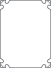 Vector border frame. Background or book page. Simple rectangular billboard, plaque, signboard or label 