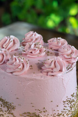 Pastel rosa, pastel de bodas