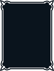 Vector border frame. Background or book page. Simple rectangular billboard, plaque, signboard or label 