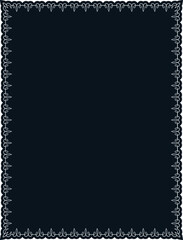Vector border frame. Background or book page. Simple rectangular billboard, plaque, signboard or label 