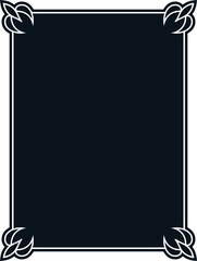 Vector border frame. Background or book page. Simple rectangular billboard, plaque, signboard or label 