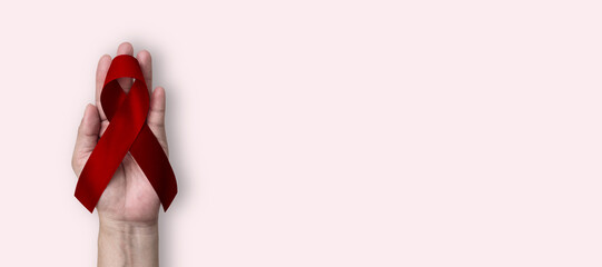 Burgundy ribbon for multiple myeloma cancer awareness month, Sickle-Cell Anemia, Adults with...