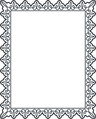 Vector border frame. Background or book page. Simple rectangular billboard, plaque, signboard or label 