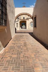 courtyard of the Cathedral of Santo Domingo, 16th century. The walls of the ancient building in the center of the of the Colonial zone of Santo Domingo

