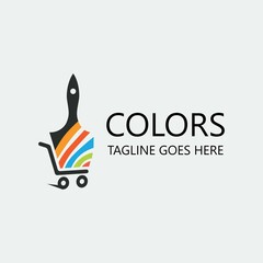 Color paint logo design template. Vector illustration