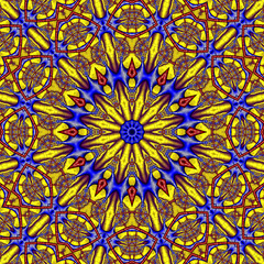 3d effect - abstract polygonal geometric fractal pattern 