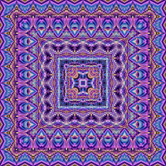 3d effect - abstract square fractal pattern