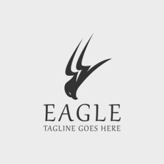 Eagle logo design template. Vector illustration