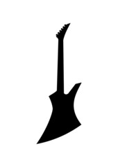 Electric guitar silhouette. 