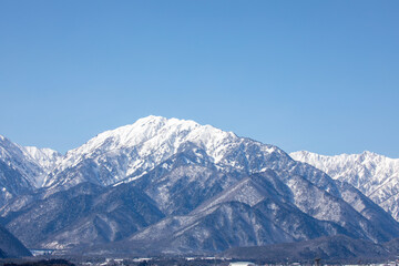 snow covered mountains