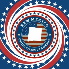 Obraz premium USA flag and map state