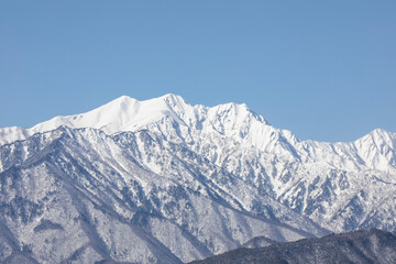 snow covered mountains