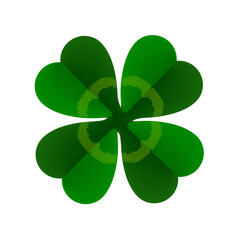 Obraz na płótnie Canvas Leaf of a clover symbol of Ireland, vector illustration.