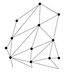 3d web pattern with connecting points. This is a complex polygon pattern.